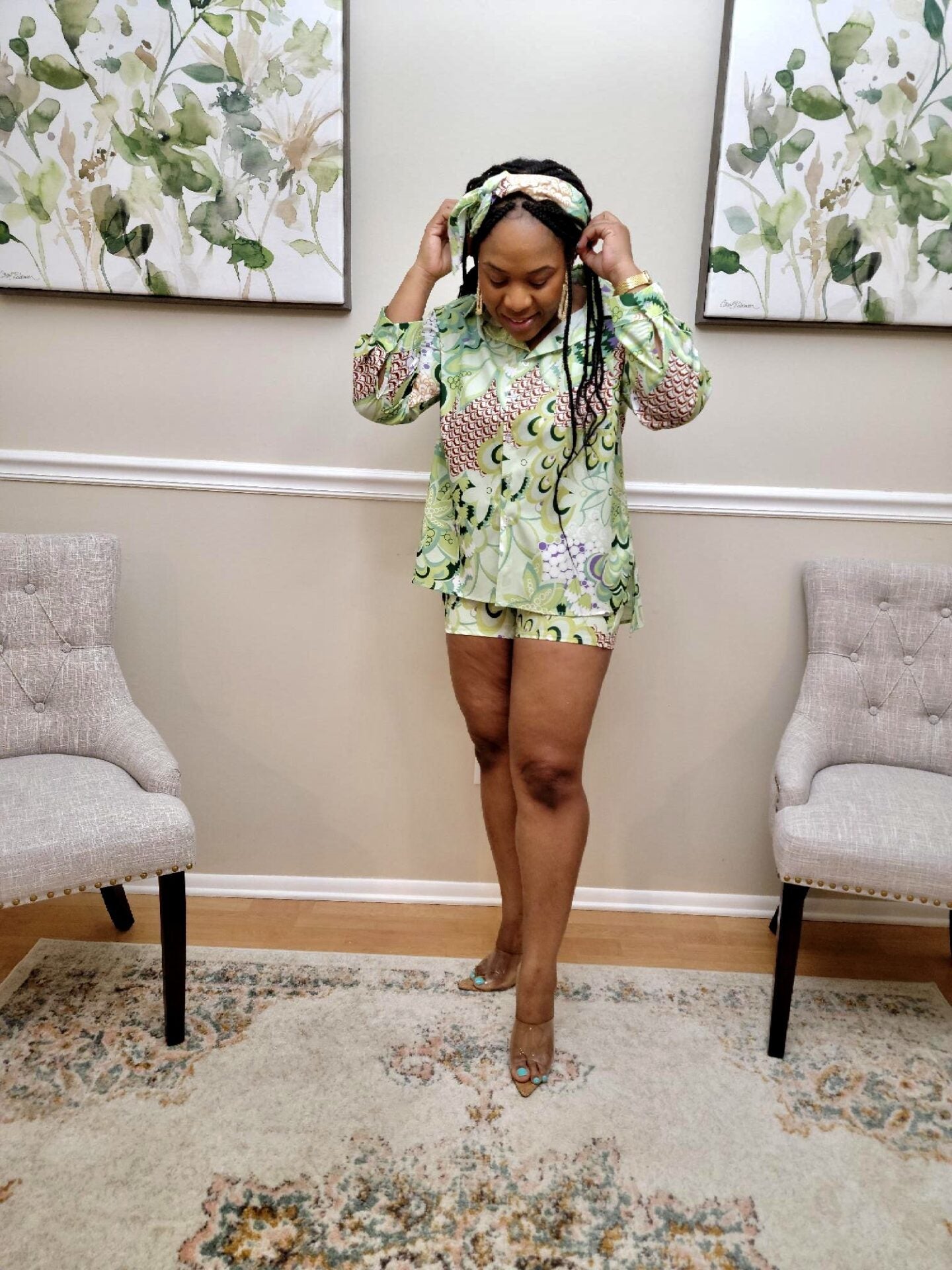 Hola Printed Shirt Three Piece Sets