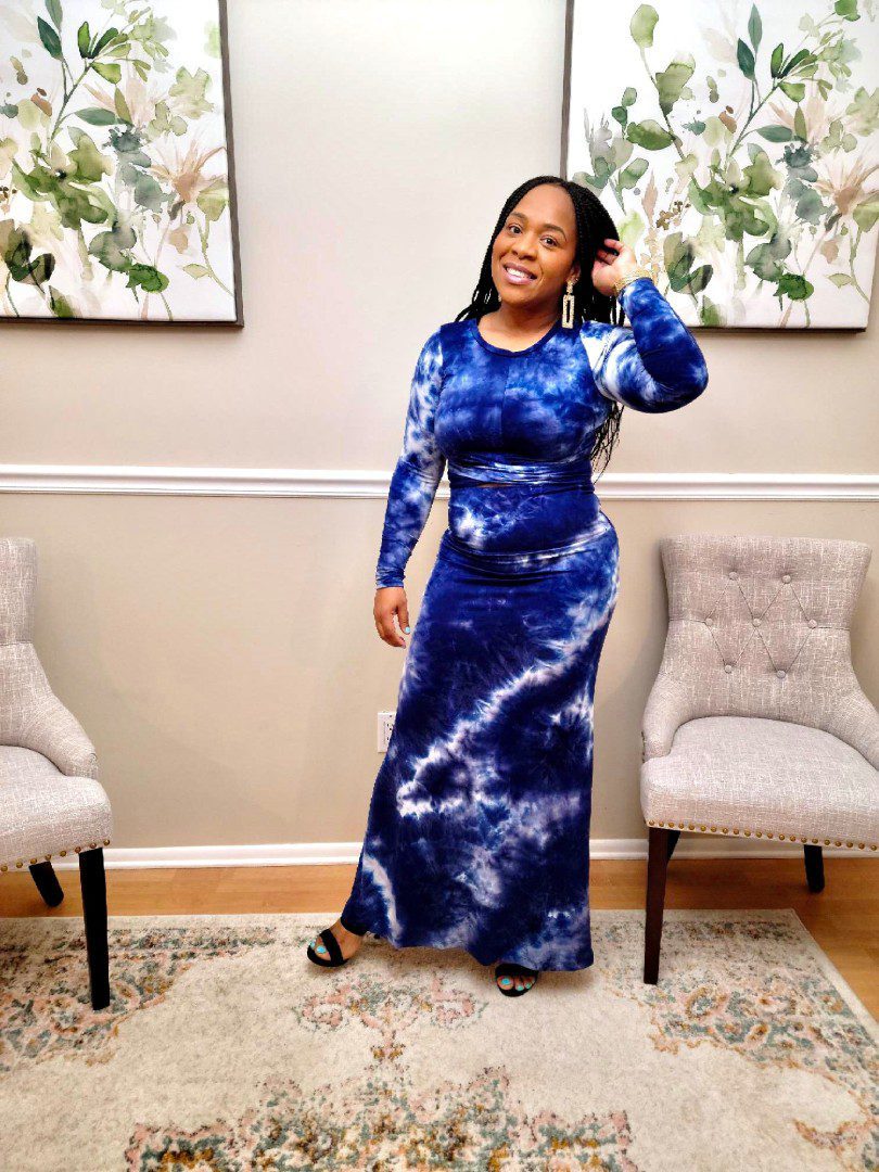 Jaya Navy Tye Dye Skirt Set