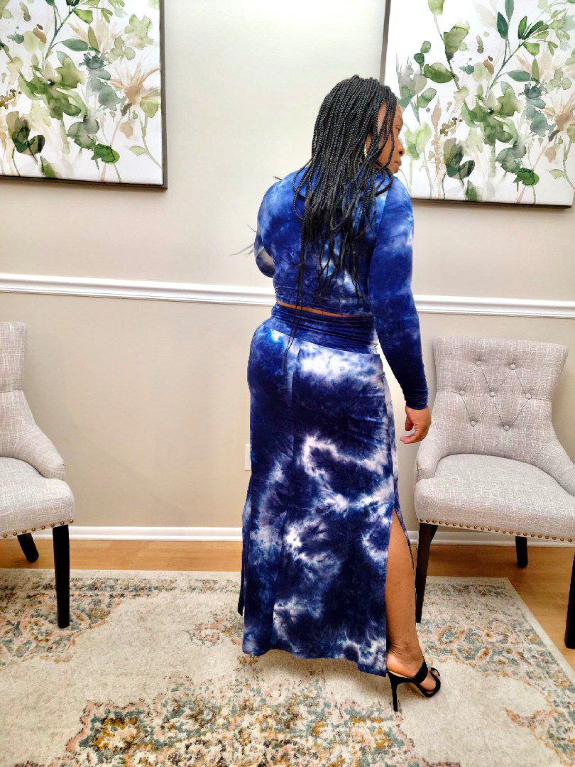 Jaya Navy Tye Dye Skirt Set