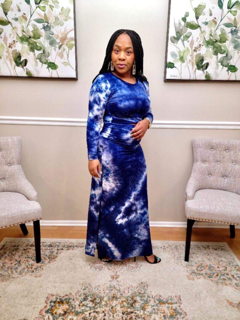 Jaya Navy Tye Dye Skirt Set