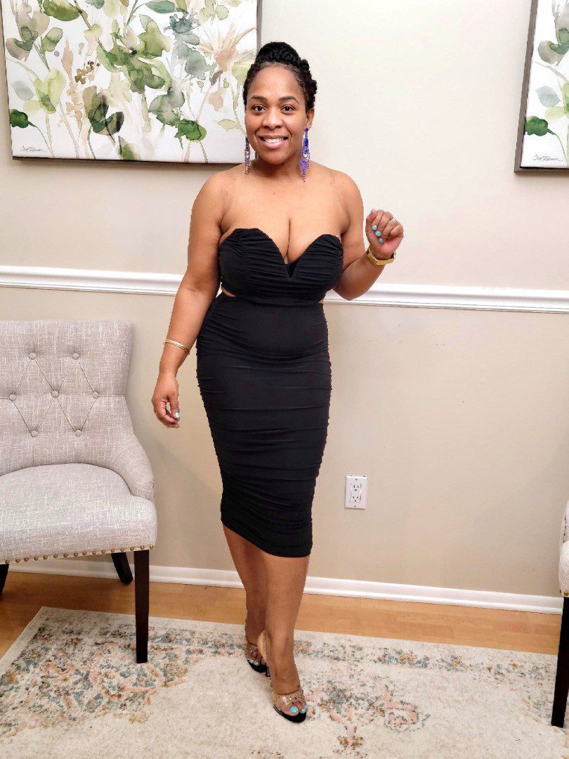 Latona Sweetheart Strapless Ruched Crop Top Skirt Set