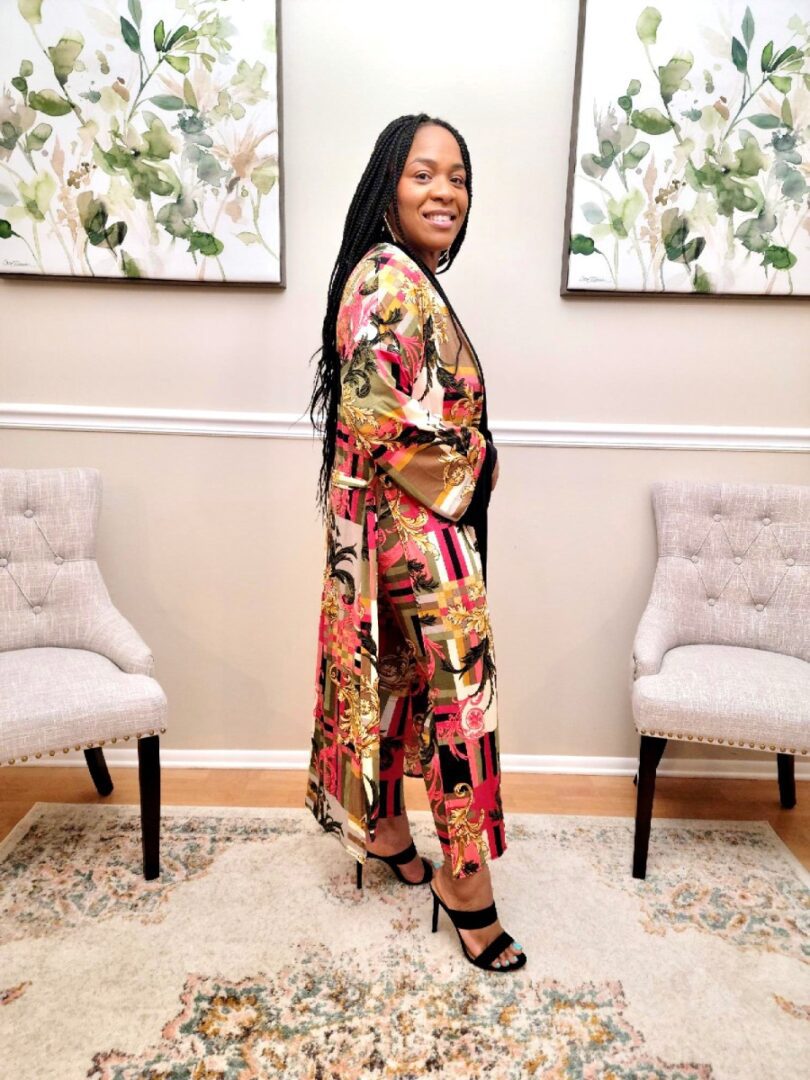 Levana Kimono Printed Pant Set