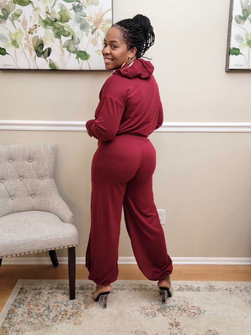 Naila Hoodie Crop Top with Bottom Set