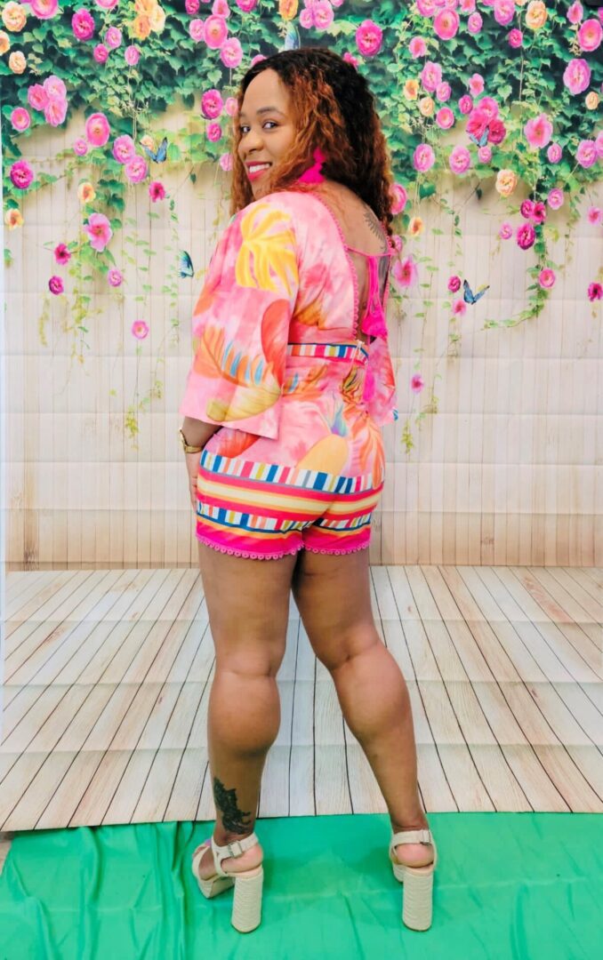 Michaela Tropical Print Romper