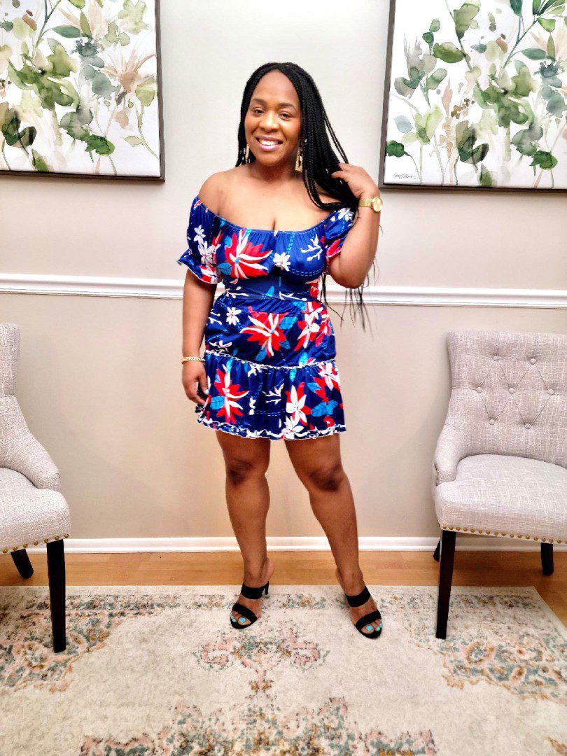Shawne Off Shoulder Crop Top Skirt Set