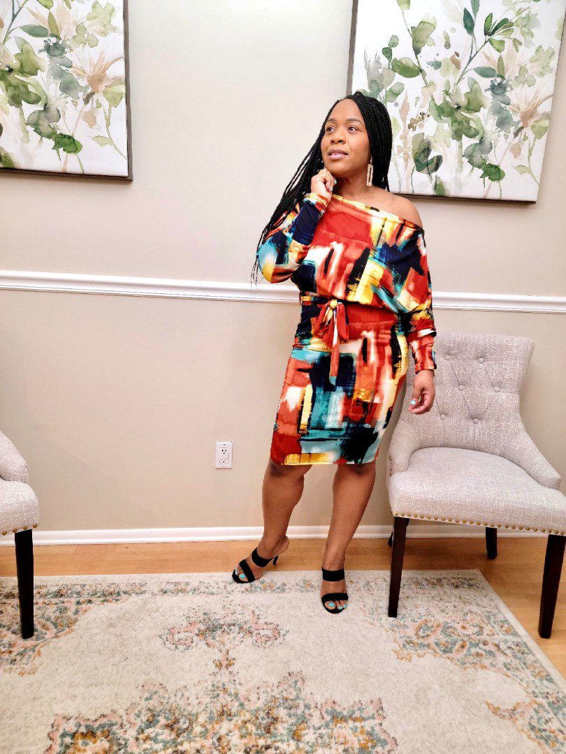 Sherms Off Shoulder Mini Dress