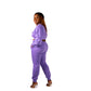 Lavender Cropped Pullover & Jogger Pants Set