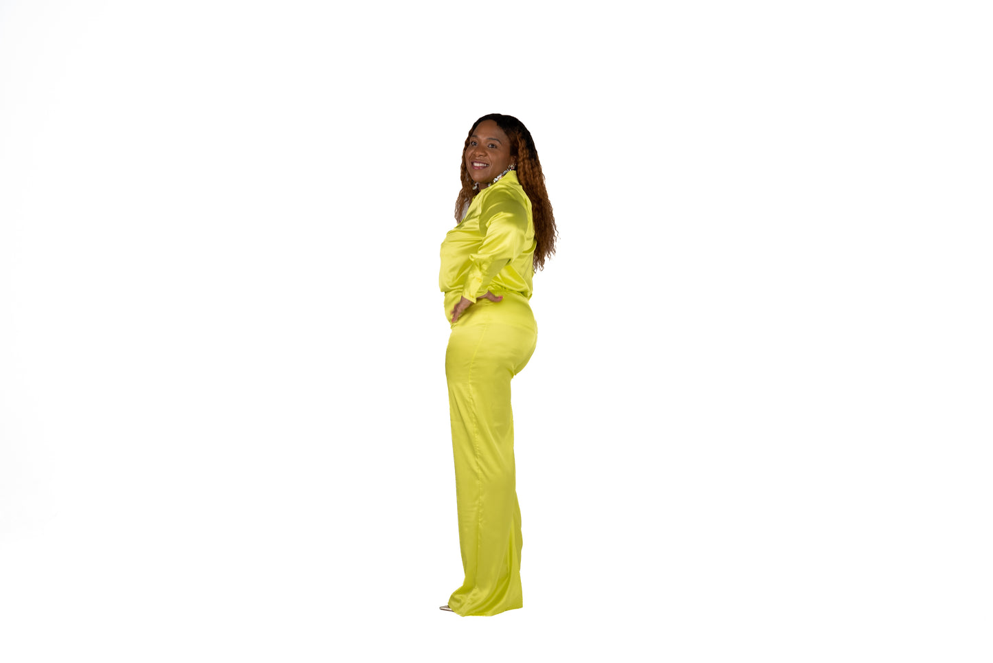 Fancy Like Me - Neon Green Pant Set