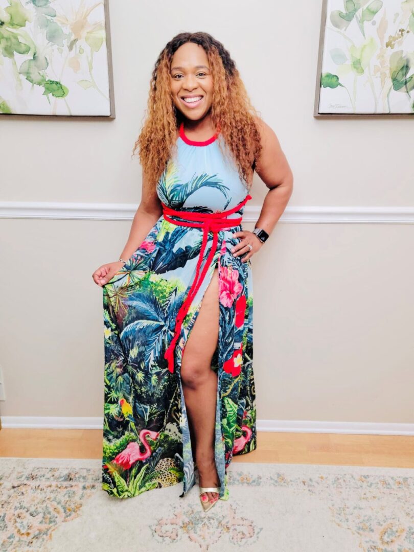 Havana Tropical Halter Maxi Dress  Nidys Closet