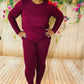 Monique Legging Set | Dk Burgundy